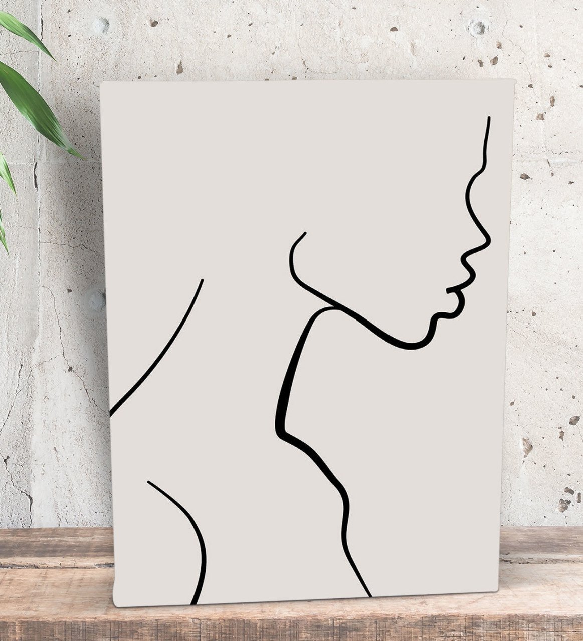 BK Gift Side Woman Tasarımlı Dekoratif Mini Kanvas Tablo 15x20cm-1