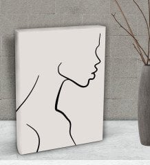 BK Gift Side Woman Tasarımlı Dekoratif Mini Kanvas Tablo 15x20cm-1