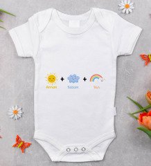 BK Kids Annem Babam Ben Tasarımlı Bebek Body Zıbın - Model 1