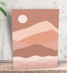 BK Gift Sun Rise Tasarımlı Dekoratif Mini Kanvas Tablo 15x20cm-1