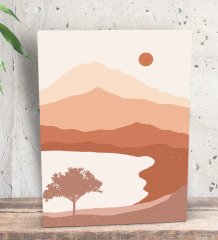 BK Gift Sun Rise Tasarımlı Dekoratif Mini Kanvas Tablo 15x20cm-2