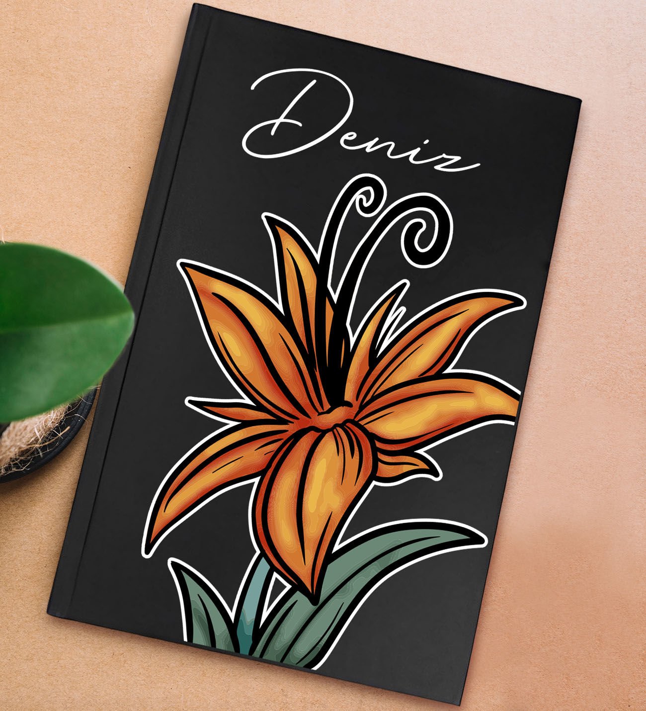 BK Gift Kişiye Özel İsimli Sert Kapaklı Siyah Lastikli Defter , Arkadaşa Hediye, Yeni İş Hediyesi, Doğum Günü Hediyesi-20