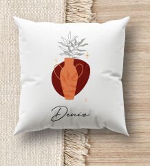 BK Gift Kişiye Özel İsimli Beyaz Kırlent Yastık, Ev Hediyesi, Ev Dekorasyonu, Dekoratif Hediye-10
