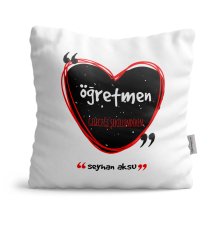 Kişiye Özel Öğretmen Anlamı Dekoratif Yastık - 4