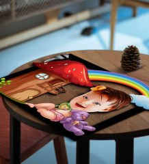 BK Gift Kişiye Özel Bebek Karikatürlü 3D Ahşap Tablo-1