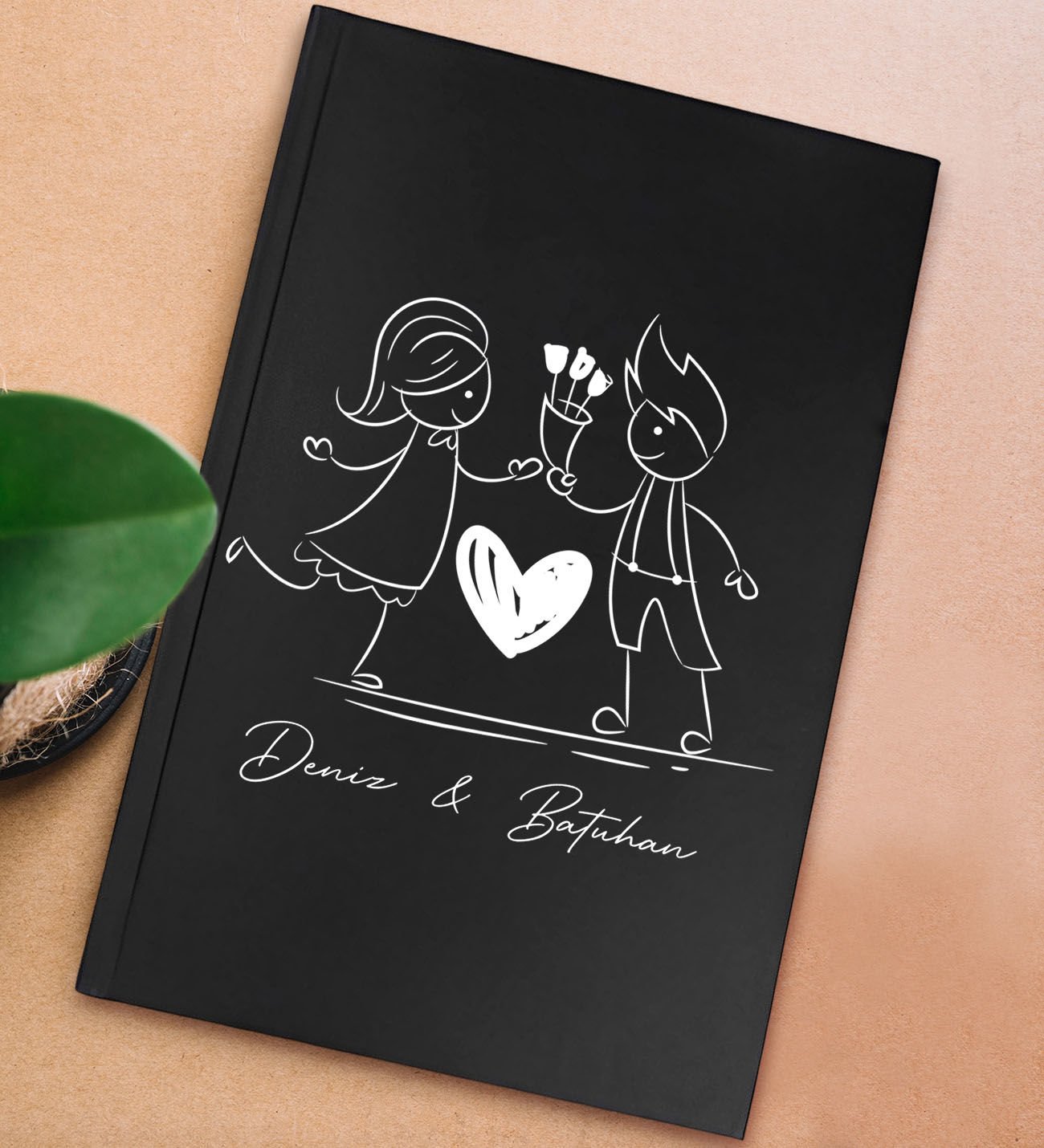 BK Gift Kişiye Özel Sevgili İsimli Sert Kapaklı Siyah Lastikli Defter , Arkadaşa Hediye, Yeni İş Hediyesi, Doğum Günü Hediyesi-1