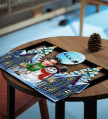 BK Gift Kişiye Özel Erkek Yeni Yıl Karikatürlü 3D Ahşap Tablo-1