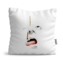 Kişiye Özel Cute Face Tasarımlı Beyaz Saten Yastık - 1