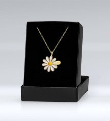 Kişiye Özel Yılın En İyi Öğretmeni Türk Kahvesi Fincanı ve İsimli Papatya Kolye Hediye Seti-2