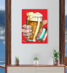 BK Gift Cafe & Bar & Restaurant Konseptli Kanvas Tablo 30x50cm-31