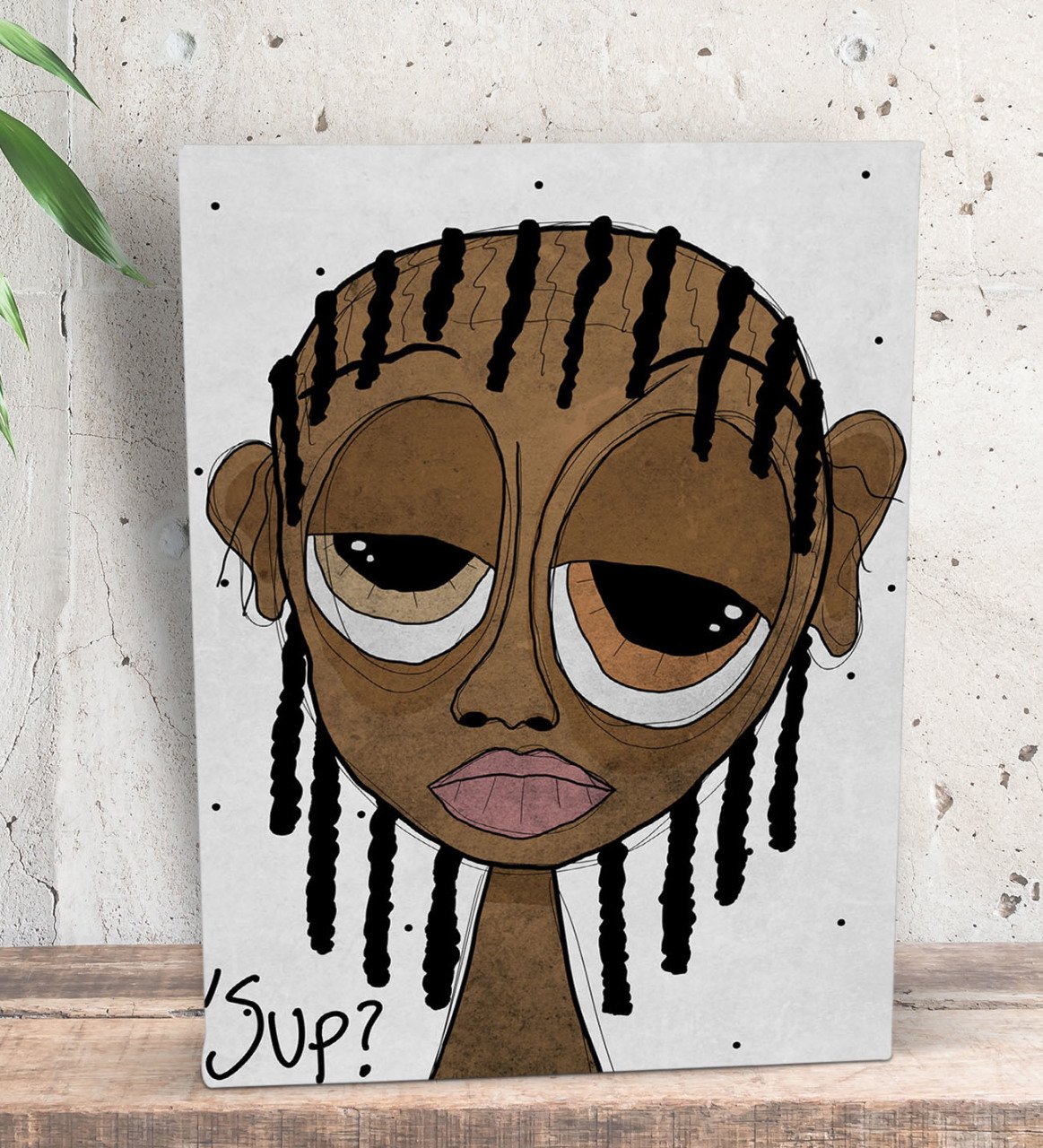 BK Gift The Lazy People Collection Chill Dude Tasarımlı Dekoratif Mini Kanvas Tablo 15x20cm-1