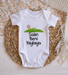 BK Kids Salın Beni Yaylaya Tasarımlı Bebek Body Zıbın - Model 1