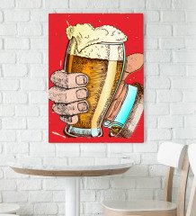 BK Gift Cafe & Bar & Restaurant Konseptli Kanvas Tablo 70x100cm-31