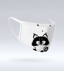 Yıkanabilir Beyaz Çocuk Maske-13