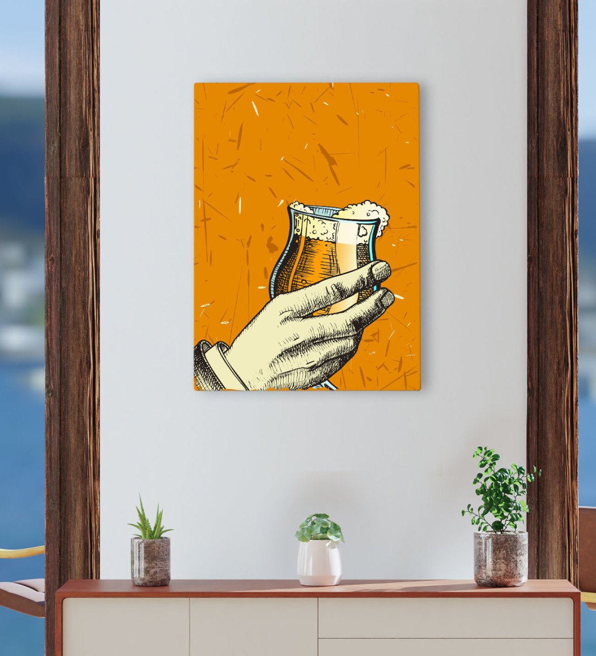 BK Gift Cafe & Bar & Restaurant Konseptli Kanvas Tablo 30x50cm-32