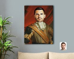 Kişiye Özel Erkek Rönesans Tasarımlı Kanvas Tablo 50x70cm-5
