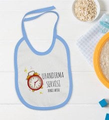 BK Kids Kişiye Özel Mavi Bebek Mama Önlüğü - Model 84