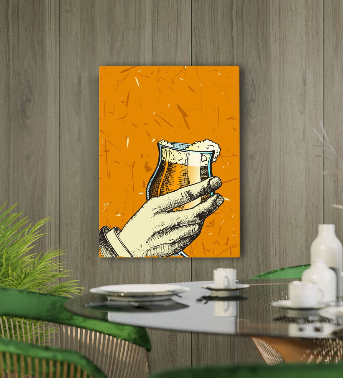 BK Gift Cafe & Bar & Restaurant Konseptli Kanvas Tablo 50x70cm-32