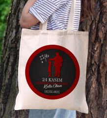 BK Gift Kişiye Özel Öğretmenler Günü Tasarımlı Kanvas Bez Çanta - 11, Öğretmene Hediye, Öğretmenler Günü
