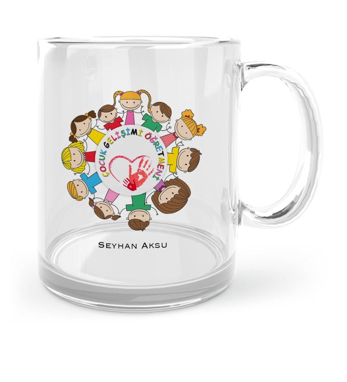 Kişiye Özel Çocuk Gelişimi Öğretmeni Cam Kupa Bardak - 1