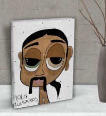 BK Gift The Lazy People Collection Friendly Guy Tasarımlı Dekoratif Mini Kanvas Tablo 15x20cm-1