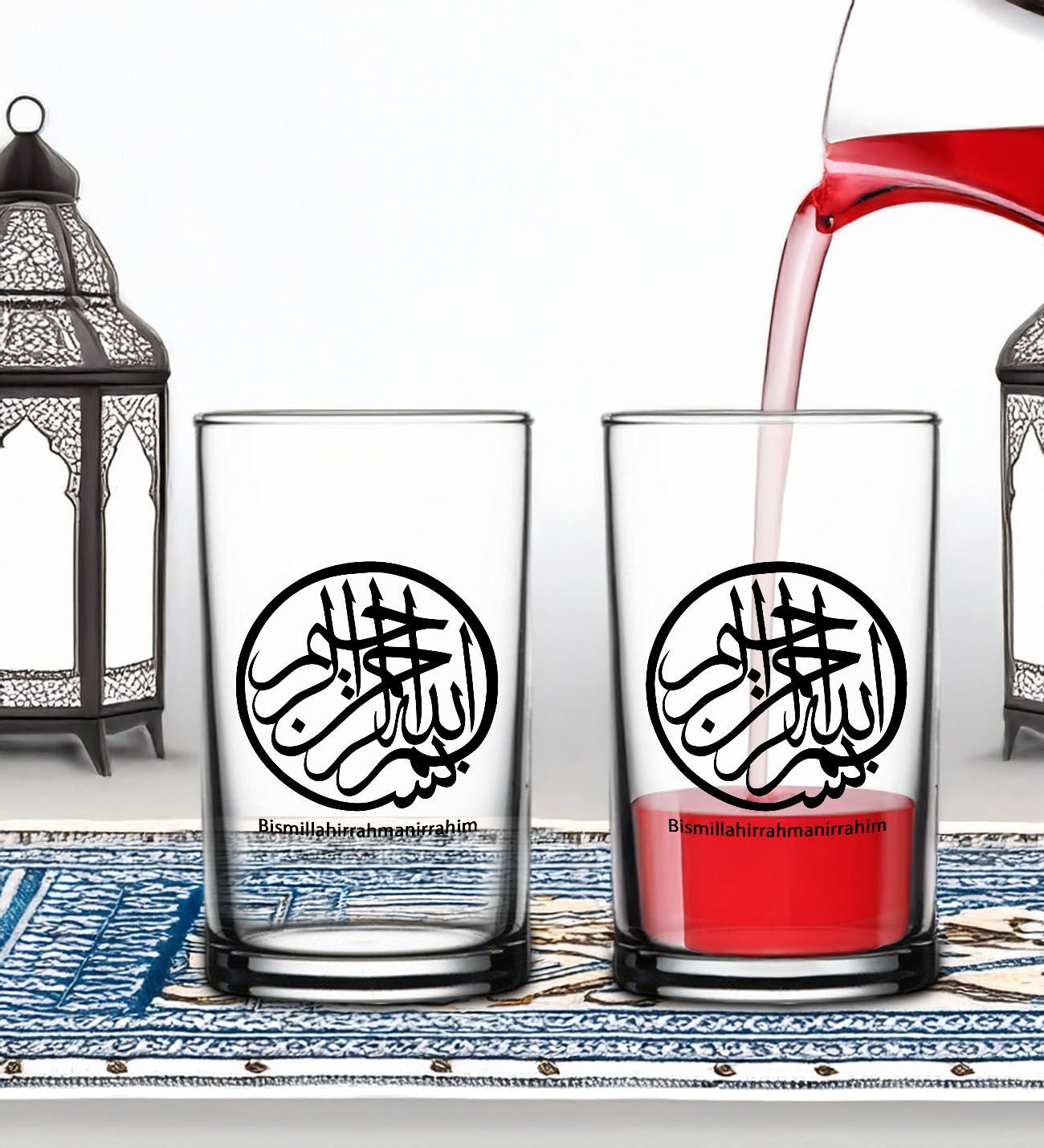 BK Gift Ramazan 2'li Şerbet Bardağı -7, Arkadaşa Hediye, Sevgiliye Hediye, Eşe Hediye