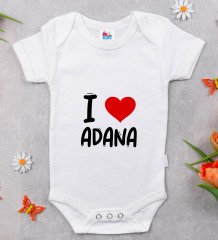 BK Kids I Love Adana Tasarımlı Bebek Body Zıbın - Model 1