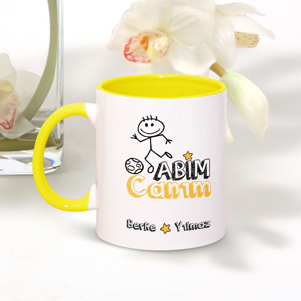 Kişiye Özel Canım Abim Sarı Kupa Bardak
