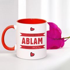 Kişiye Özel Canım Ablam Kırmızı Kupa Bardak
