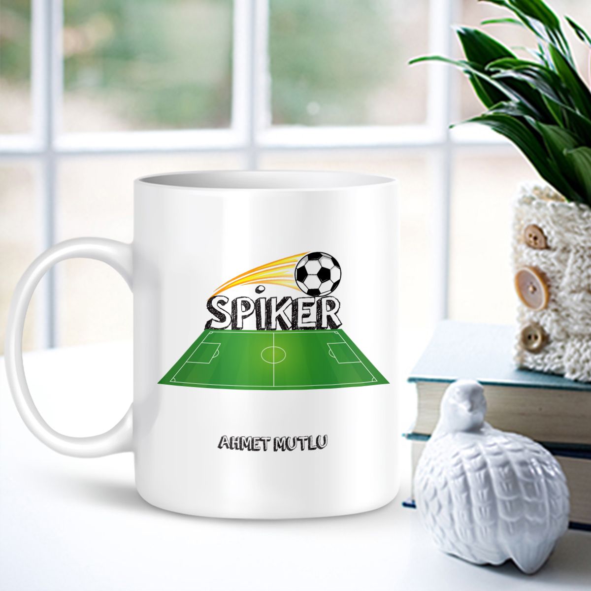 Kişiye Özel Mesleki Spiker Beyaz Kupa Bardak - 001