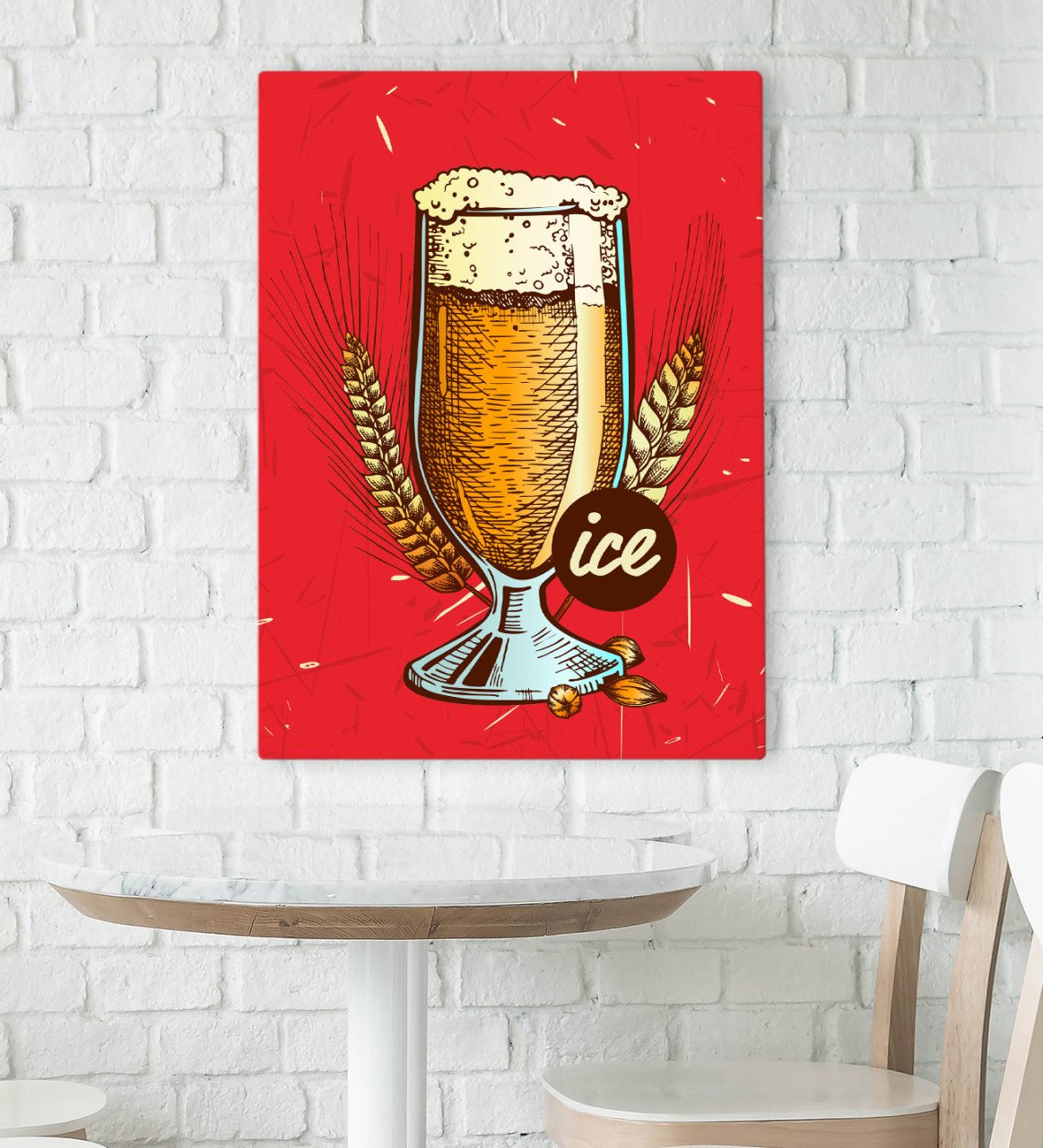 BK Gift Cafe & Bar & Restaurant Konseptli Kanvas Tablo 70x100cm-34