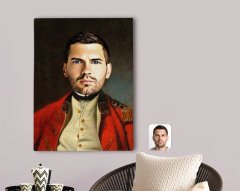 Kişiye Özel Erkek Rönesans Tasarımlı Kanvas Tablo 70x100cm-2
