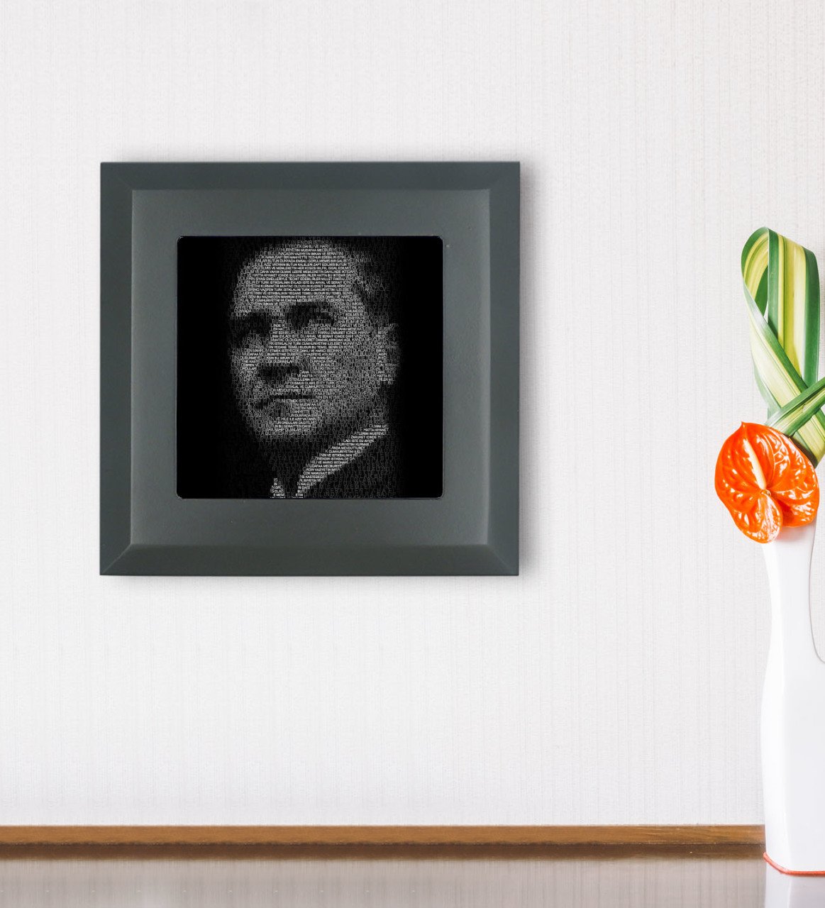 BK Gift Atatürk Tasarımlı Ahşap Çerçeveli Taş Duvar Dekoru-11