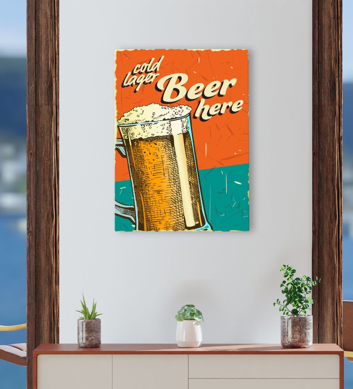 BK Gift Cafe & Bar & Restaurant Konseptli Kanvas Tablo 30x50cm-36