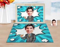 Kişiye Özel Erkek Karikatürlü 1000 Parça Profesyonel Puzzle-52