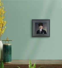 BK Gift Atatürk Tasarımlı Ahşap Çerçeveli Taş Duvar Dekoru-21