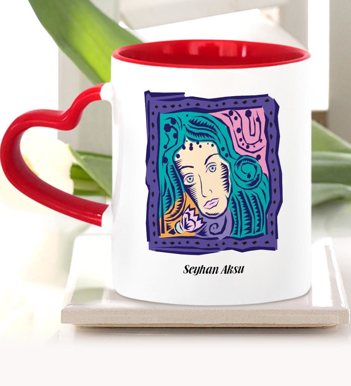 Kişiye Özel Başak Burcu Kalpli Kupa Bardak (Model 5)