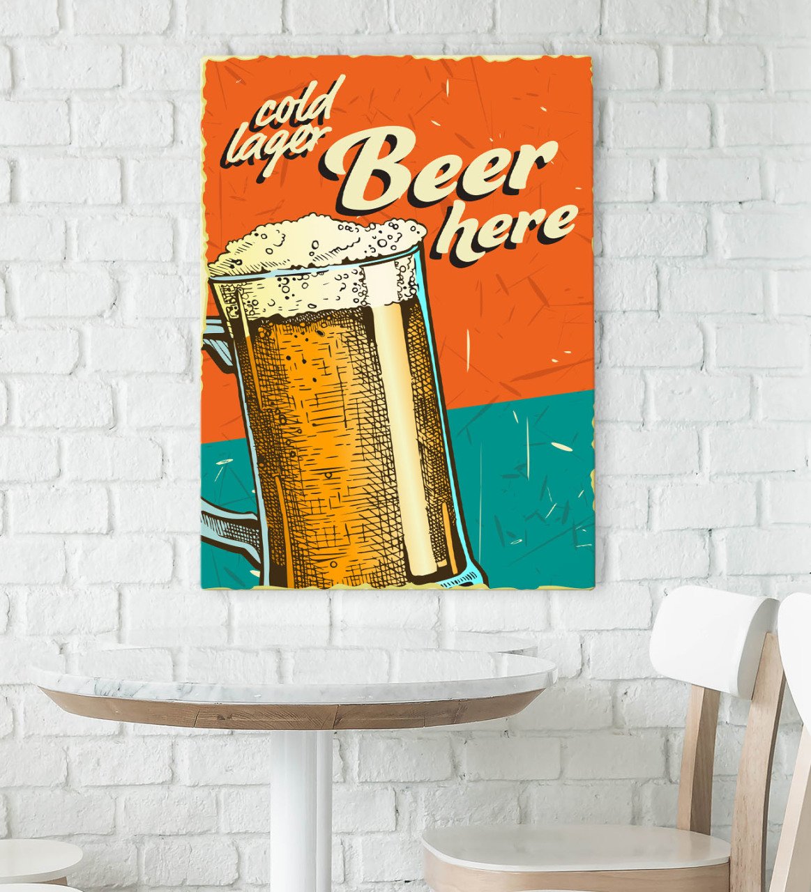 BK Gift Cafe & Bar & Restaurant Konseptli Kanvas Tablo 70x100cm-36
