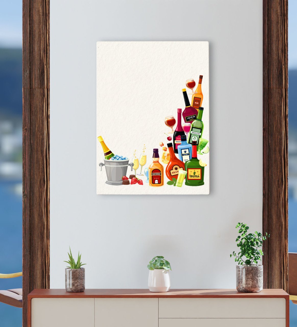 BK Gift Cafe & Bar & Restaurant Konseptli Kanvas Tablo 30x50cm-37