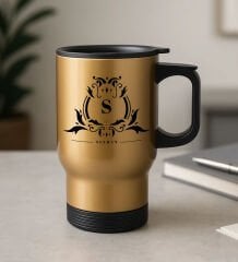 BK Gift Kişiye Özel İsimli Kulplu Gold Çelik Bardak Termos Mug 450ml-3, Sevgiliye Hediye, Arkadaşa Hediye, Eşe Hediye