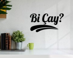 BK Home Bi Çay Ahşap Duvar Yazısı-1
