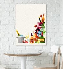BK Gift Cafe & Bar & Restaurant Konseptli Kanvas Tablo 70x100cm-37
