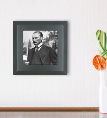 BK Gift Atatürk Tasarımlı Ahşap Çerçeveli Taş Duvar Dekoru-29
