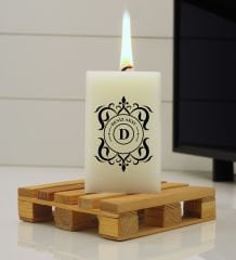 BK Gift Kişiye Özel İsimli DTF Dikdörtgen Blok Mum-6, Sevgiliye Hediye, Arkadaşa Hediye, Doğum Günü Hediyesi, Ev Hediyesi