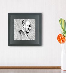 BK Gift Atatürk Tasarımlı Ahşap Çerçeveli Taş Duvar Dekoru-32