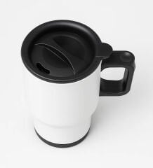 BK Gift Kişiye Özel Babalar Günü Tasarımlı Kulplu Beyaz Çelik Bardak Termos Mug 450ml-1, Babalar Günü Hediye, Babaya Hediye