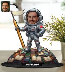 BK Gift Kişiye Özel Erkek Öğretmen Tasarımlı Karikatür Biblo -1, Öğretmene Hediye, Öğretmenler Günü Hediyesi