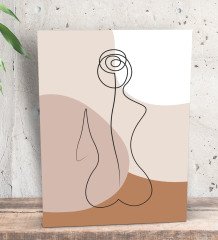 BK Gift Women's Line Tasarımlı Dekoratif Mini Kanvas Tablo 15x20cm-1