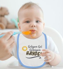 BK Kids Geliysen Gel Tasarımlı Mavi Bebek Mama Önlüğü-1