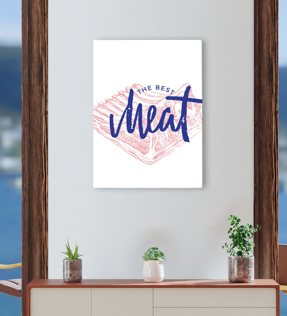 BK Gift Cafe & Bar & Restaurant Konseptli Kanvas Tablo 30x50cm-40